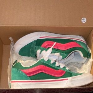 Vans Kids Sneakers in Green and Pink
